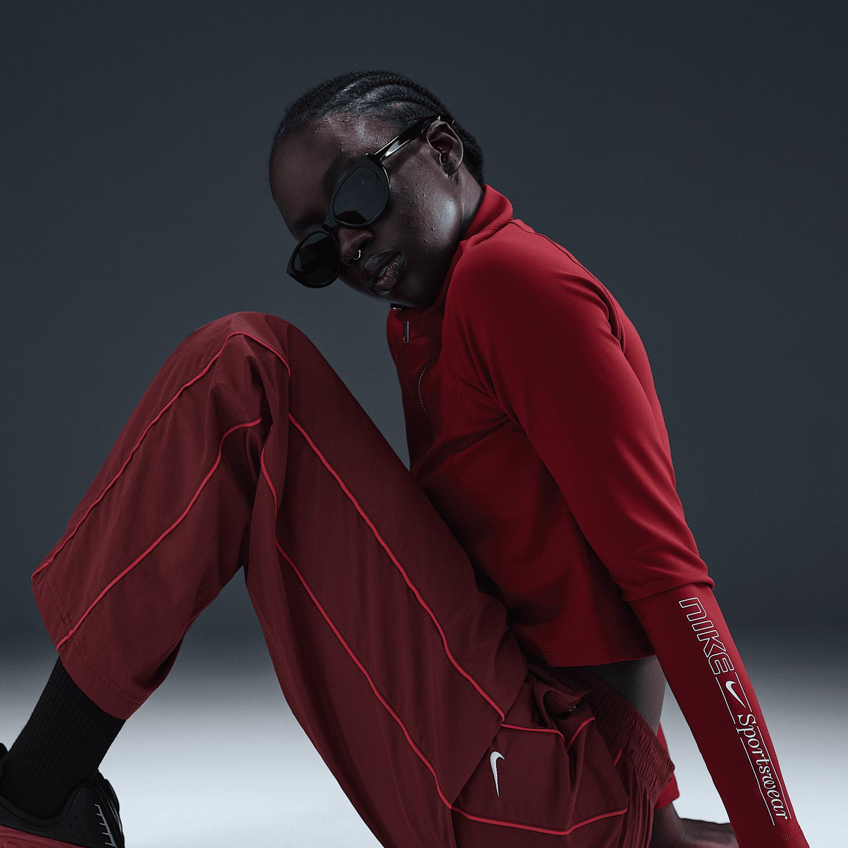 Womens Nike Windrunner High-Waisted Woven Open-Hem Pants Product Image