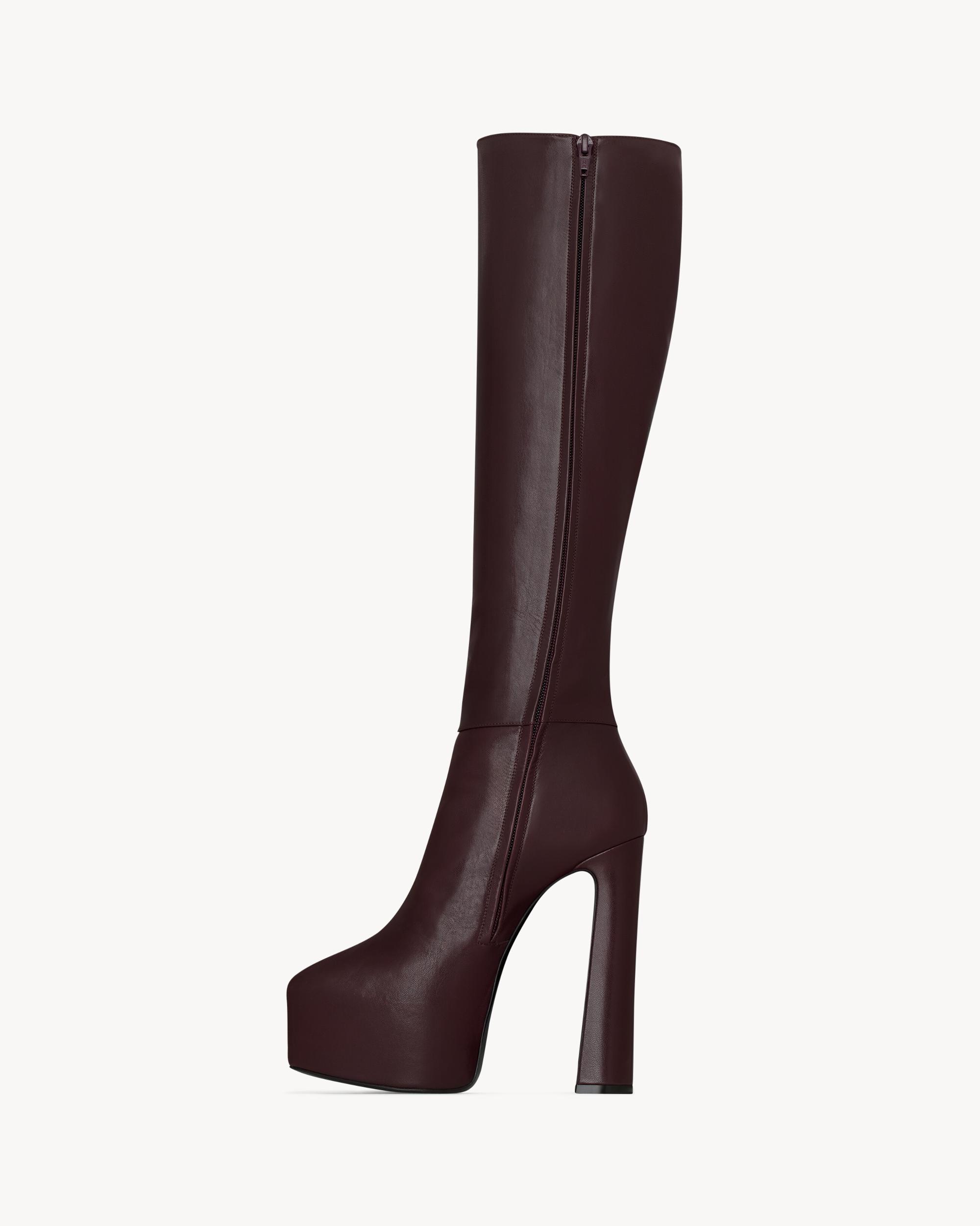 NICO platform boots in smooth leather Product Image