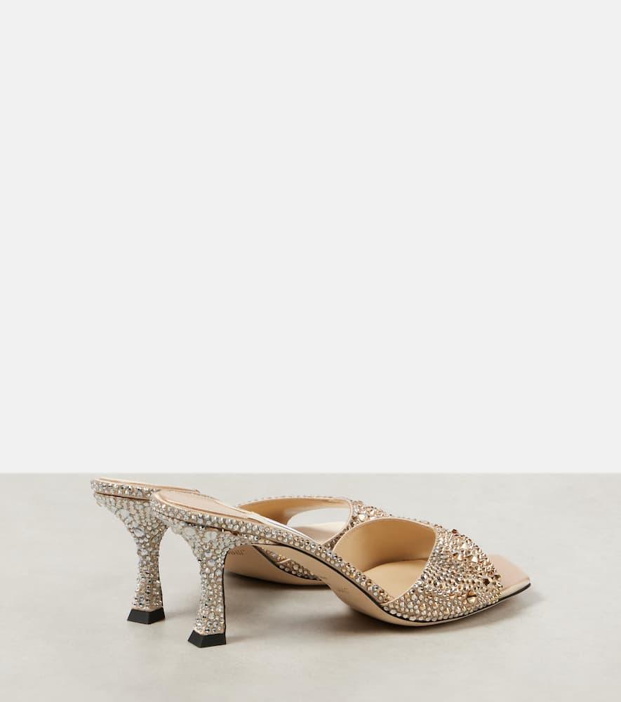 JIMMY CHOO Golden Crystal Heels In Beige O Tan Product Image