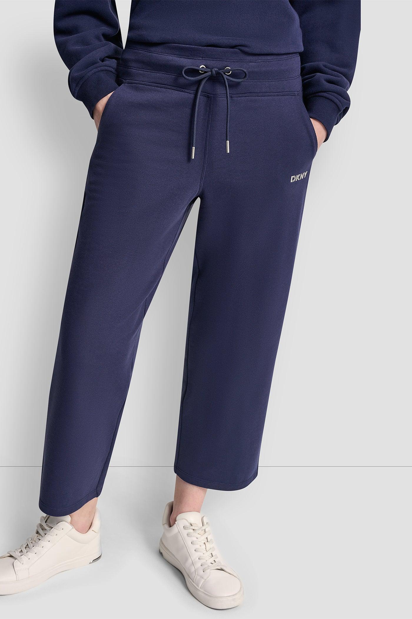 METALLIC BUBBLE LOGO CROPPED HIGH-RISE PANTS Product Image
