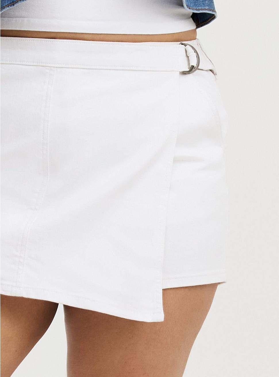 Mid-Rise Denim Skort Product Image