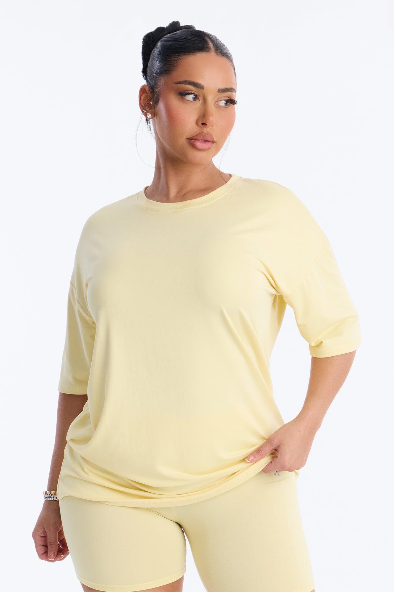 Weekend Vibes Short Set - Yellow Female Product Image