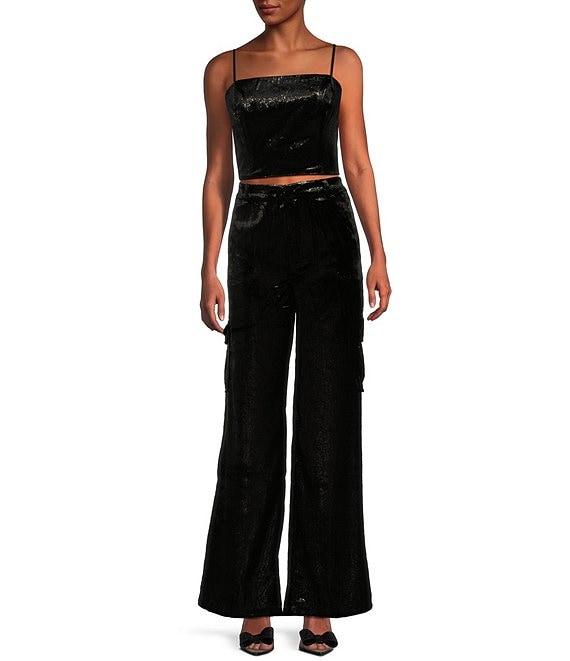 Guess Jolie Velvet Coordinating Cargo Pants Product Image