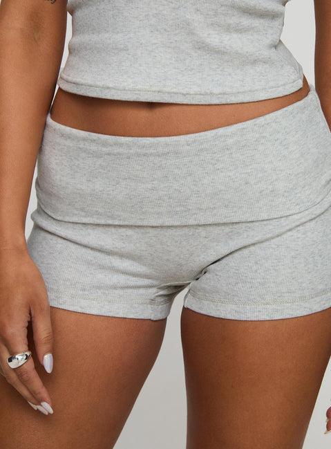 Baseline Low Rise Rib Shorts Grey Marle Product Image