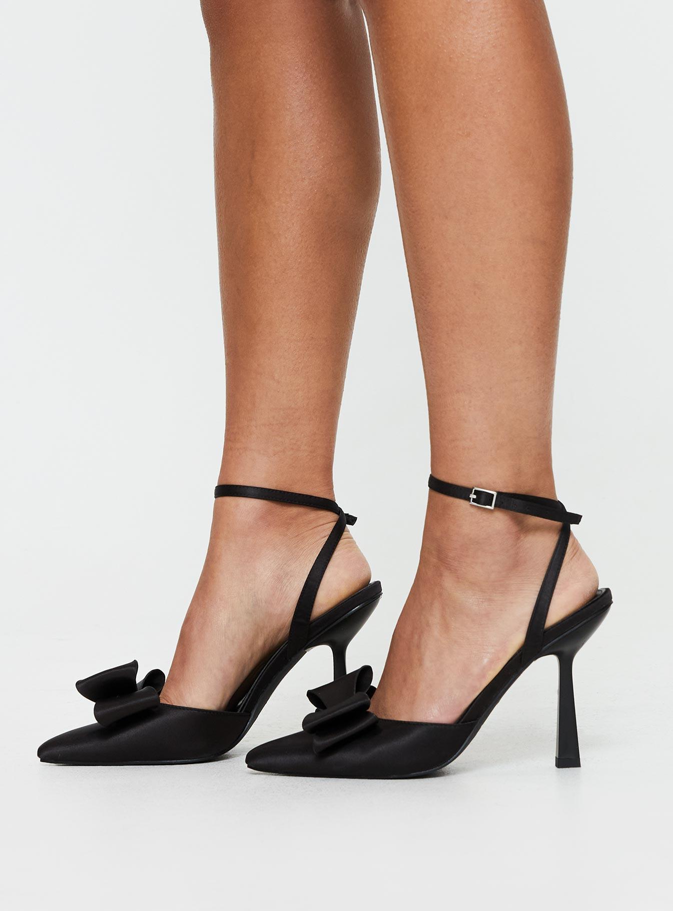 Anysa Bow Heels Black Product Image
