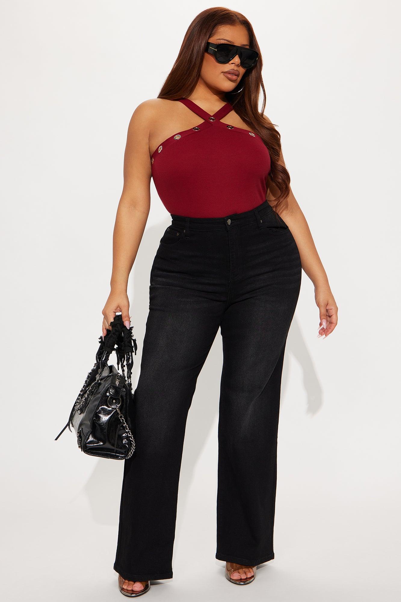 Everyday Basic Straight Leg Denim Jeans - Black Product Image