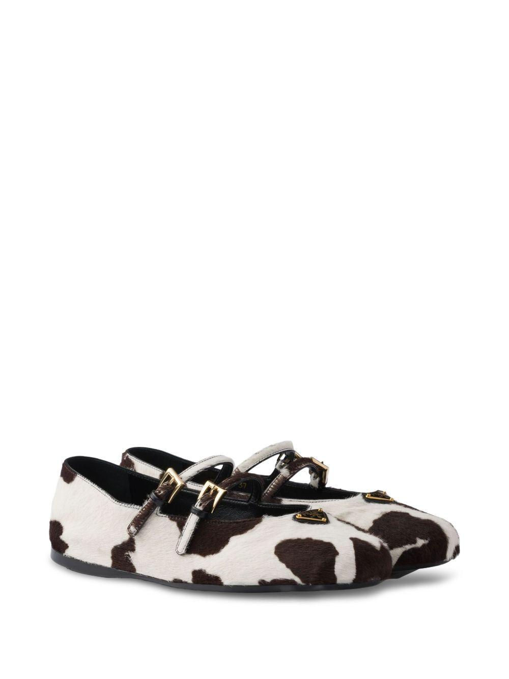 cow-print ballet flats Product Image