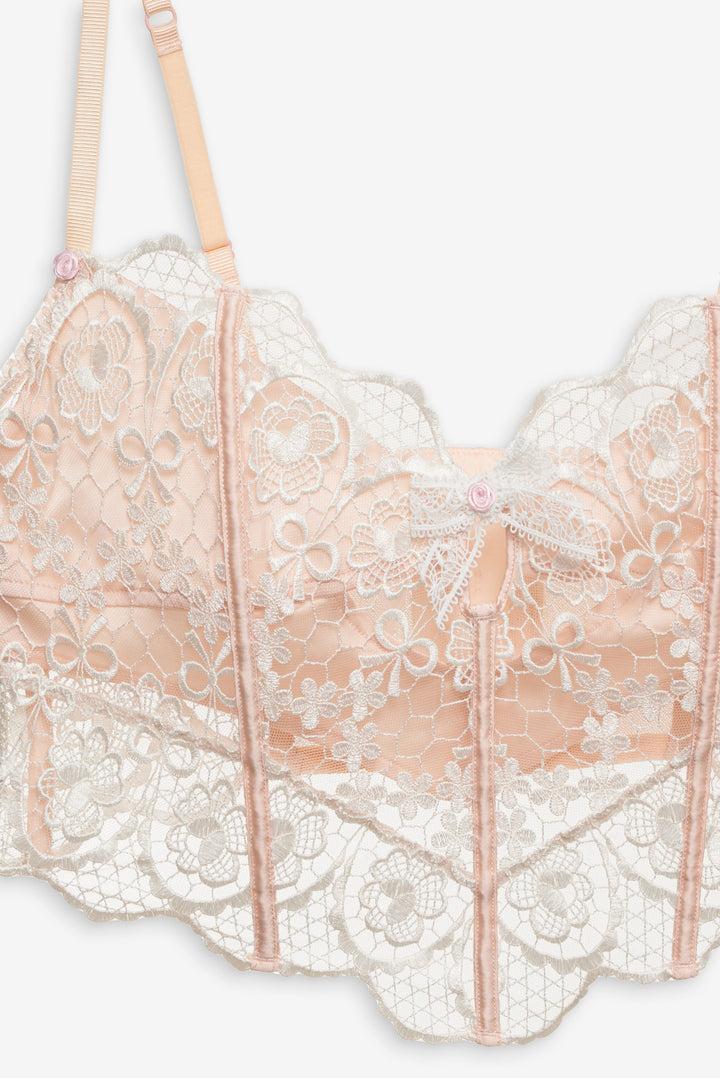 Tea Cake Lace Bustier — White Product Image