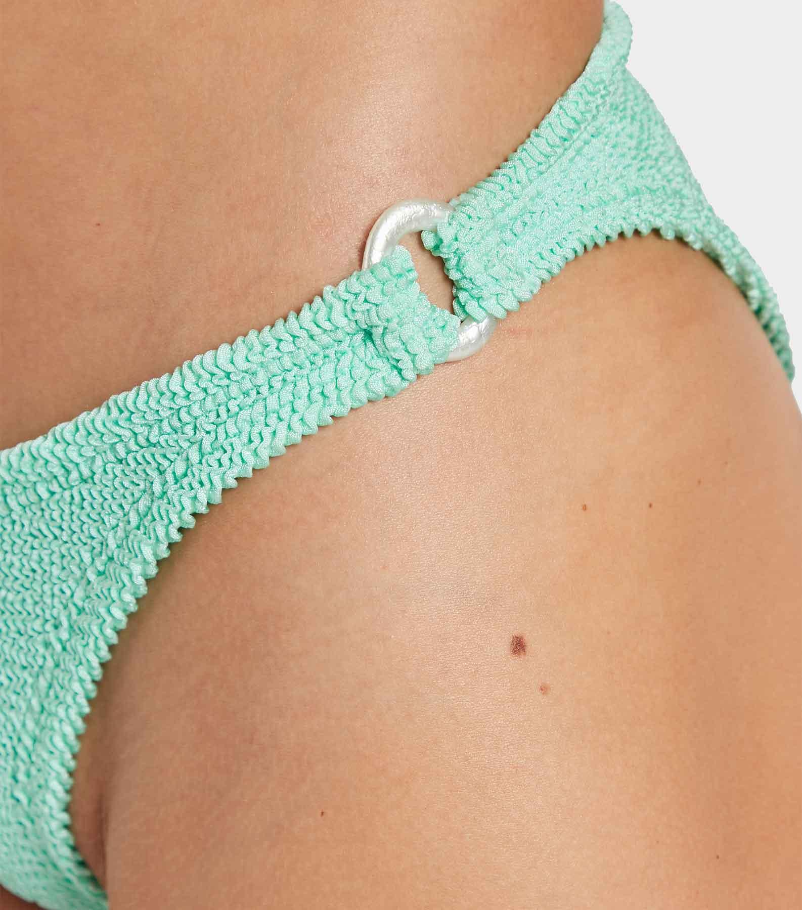 Misty Bikini With Pearly Hoop - Metallic Mint Product Image