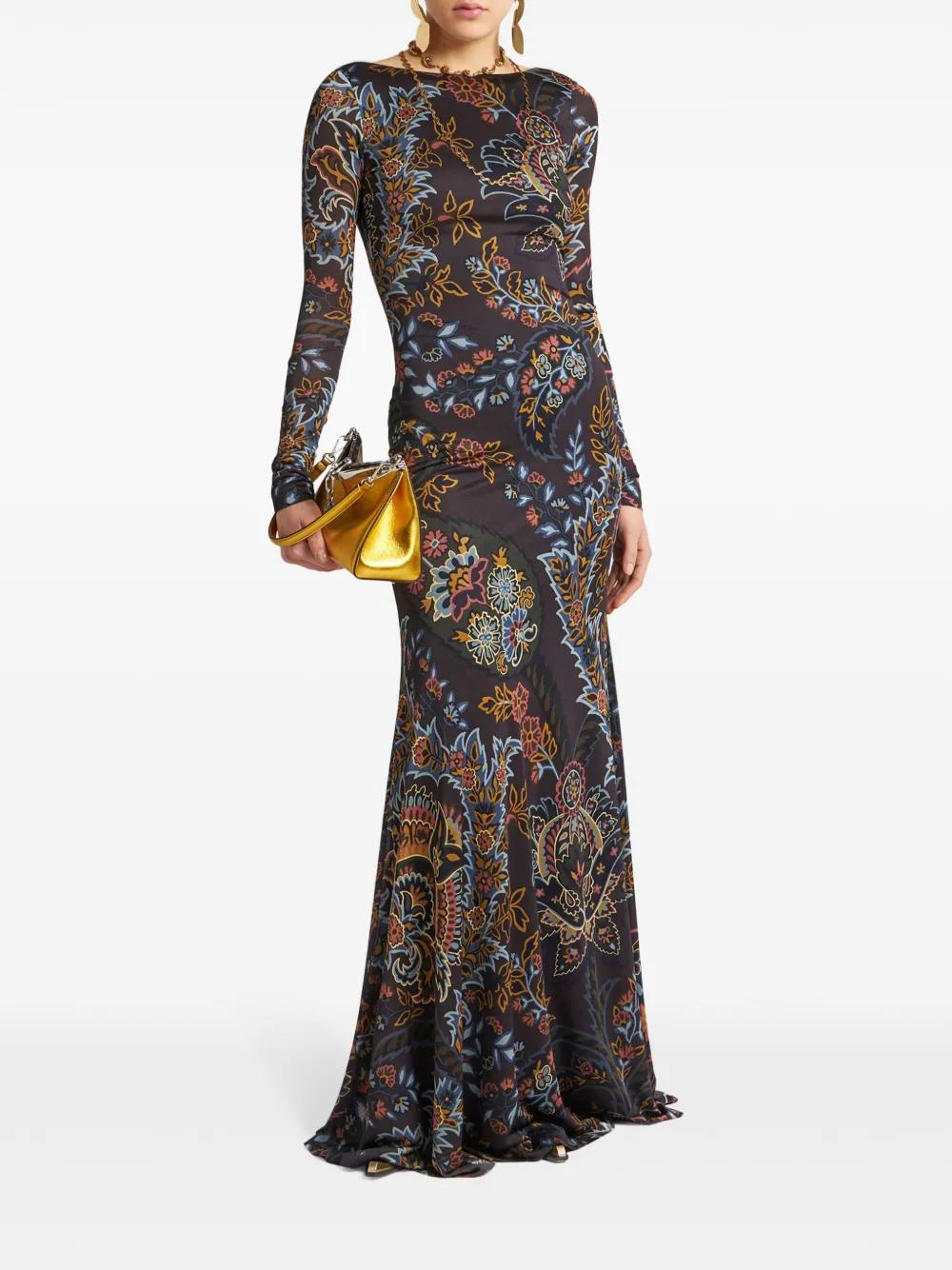 paisley print maxi-dress Product Image