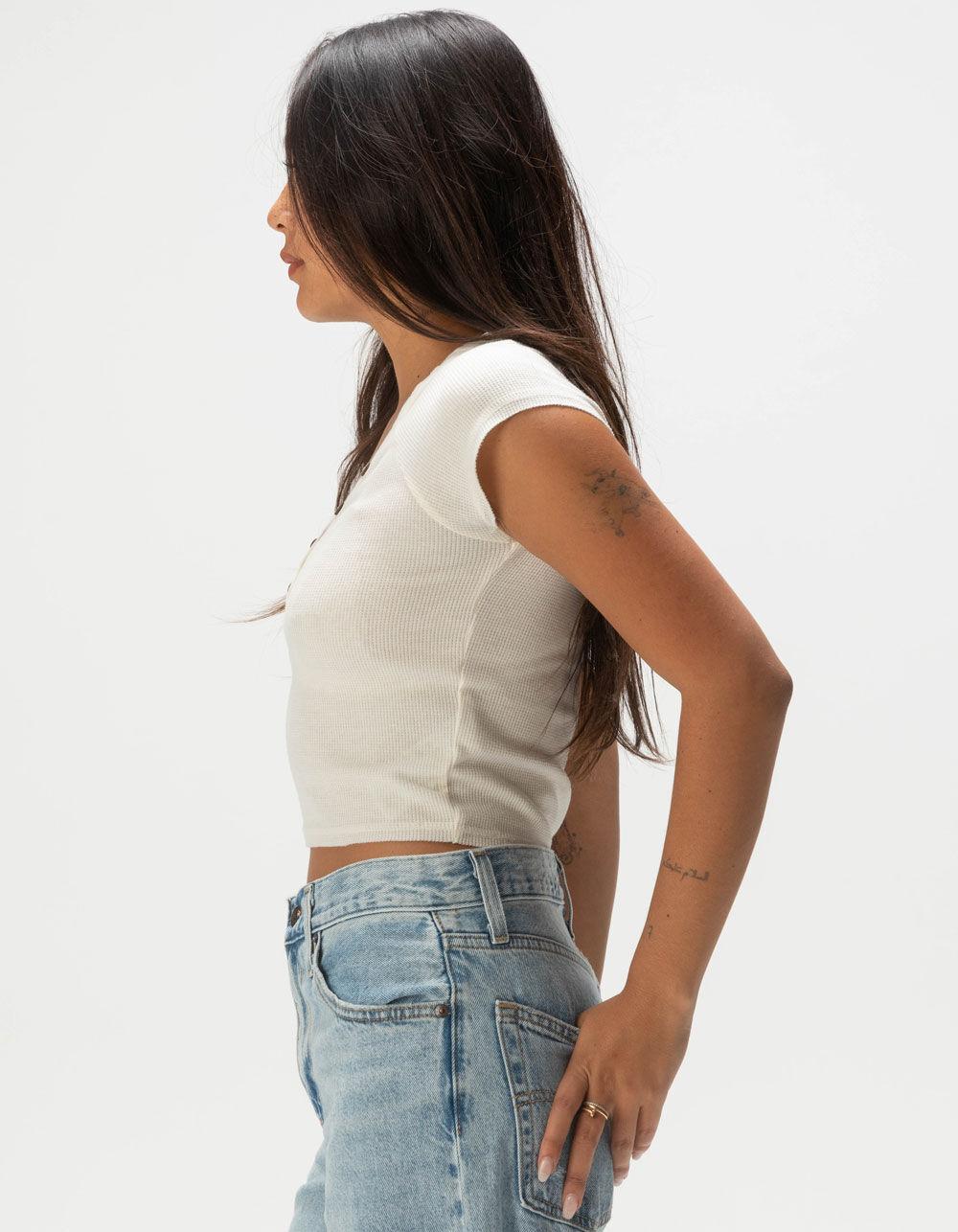 ROXY Coffee Date Womens Henley - CREAM Product Image