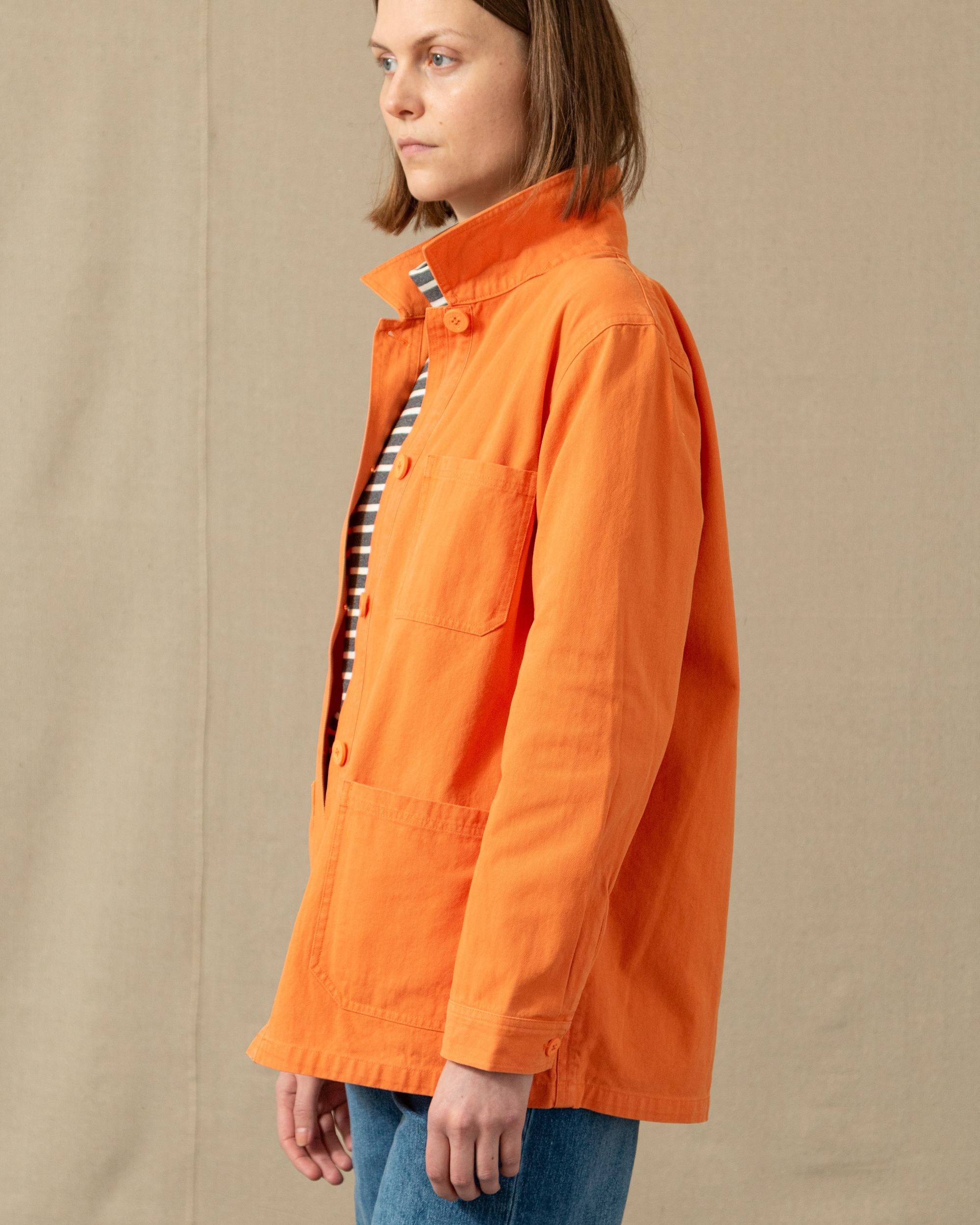 Women’s French Workman’s Jacket in Amber Herringbone Product Image