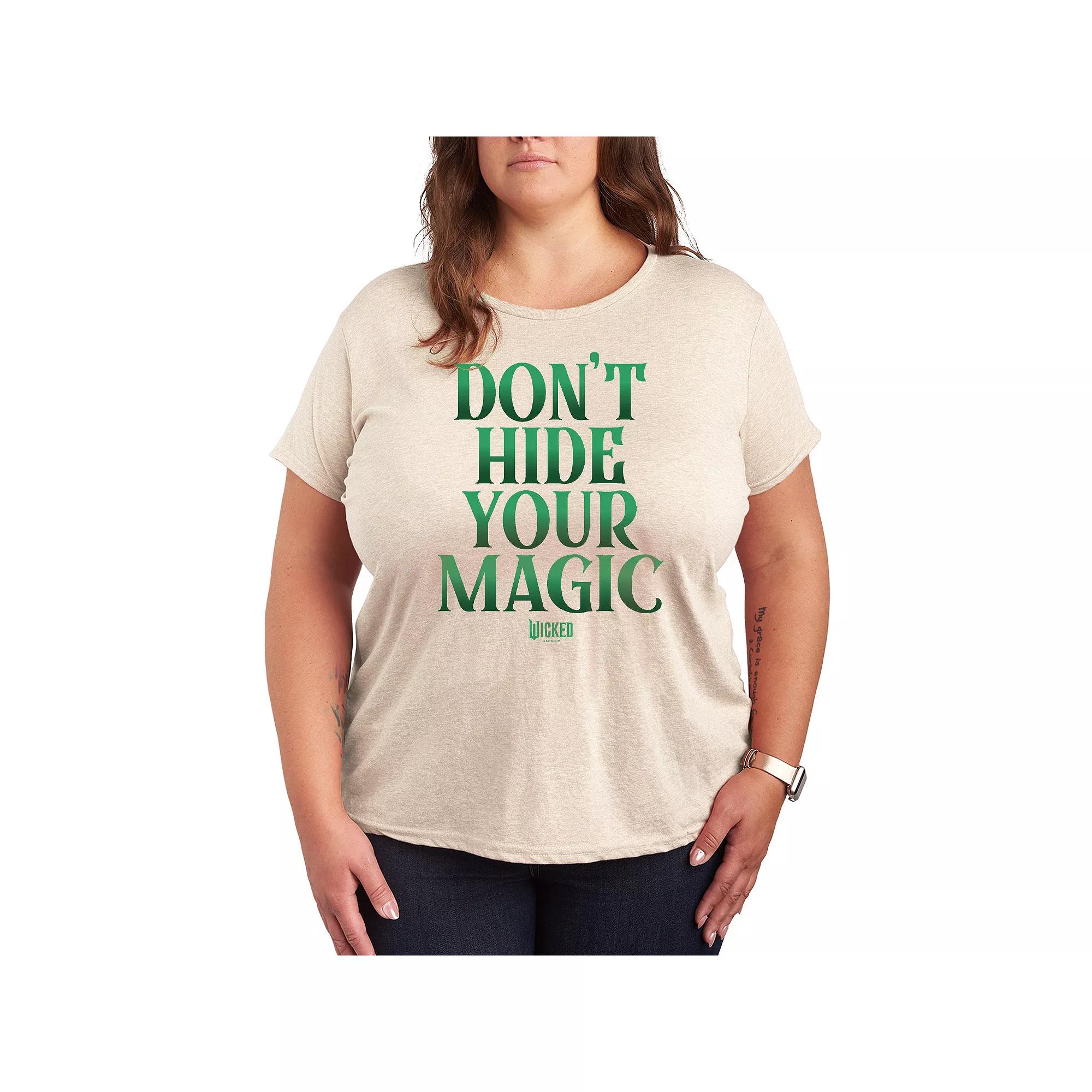 Plus Size Wicked Dont Hide Your Magic Graphic Tee, Womens Product Image