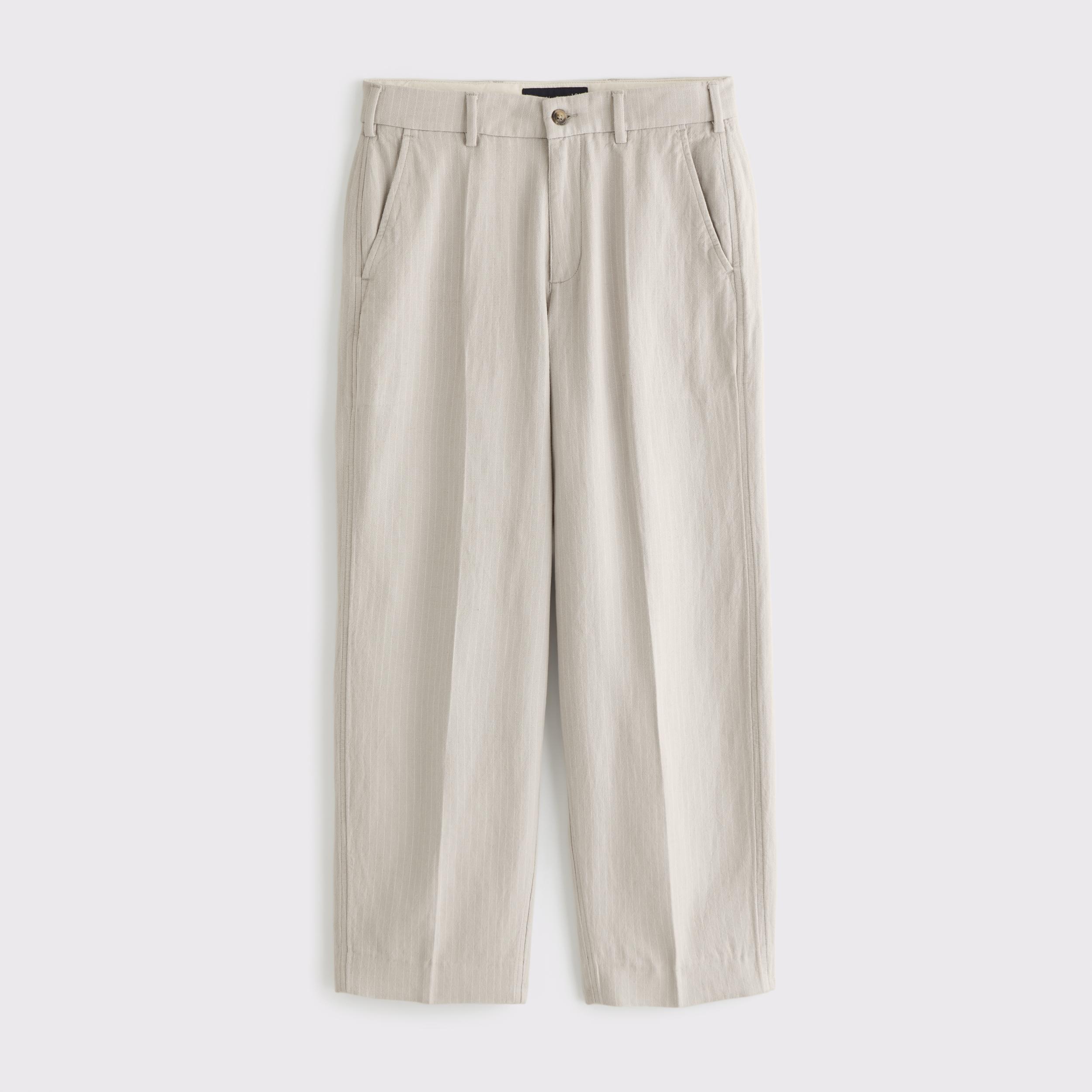 Baggy Tailored Linen-Blend Trouser Product Image