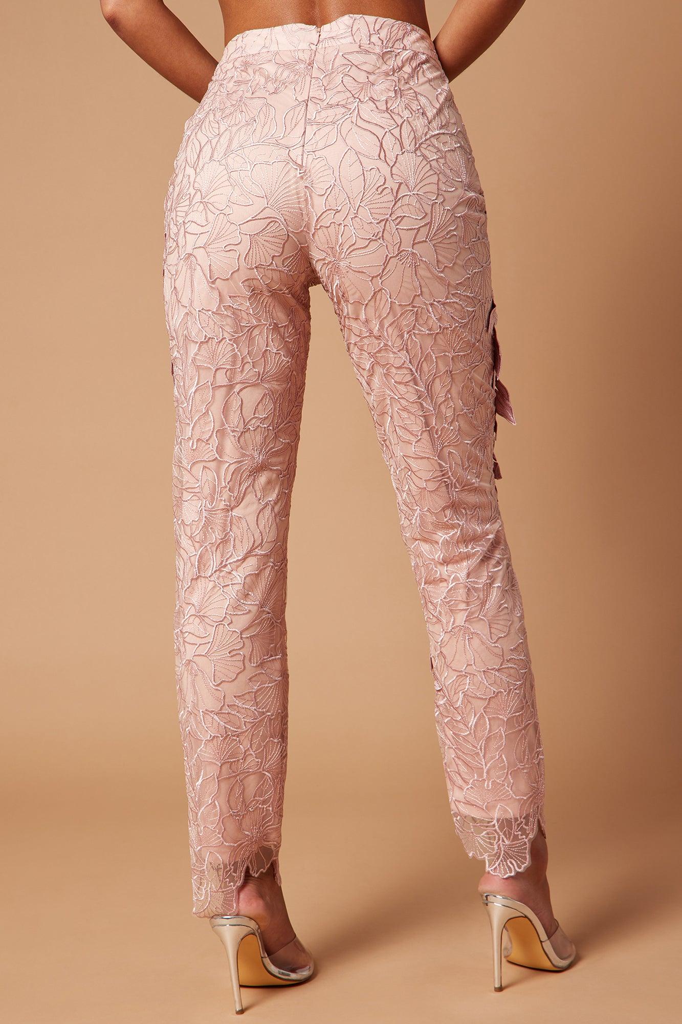 Clarissa Embroidered Pant - Rose Product Image
