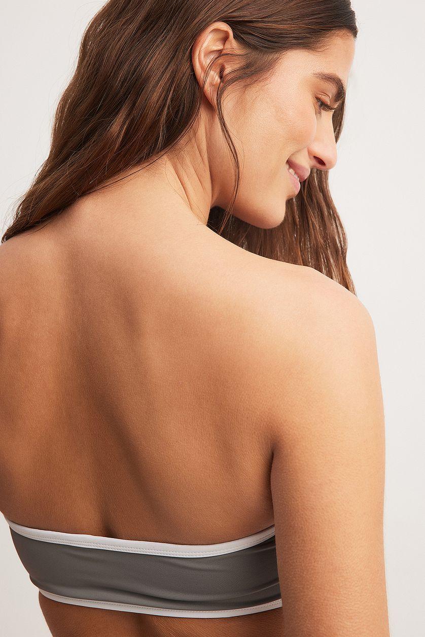 Contrast Detail Padded Bikini Top Product Image