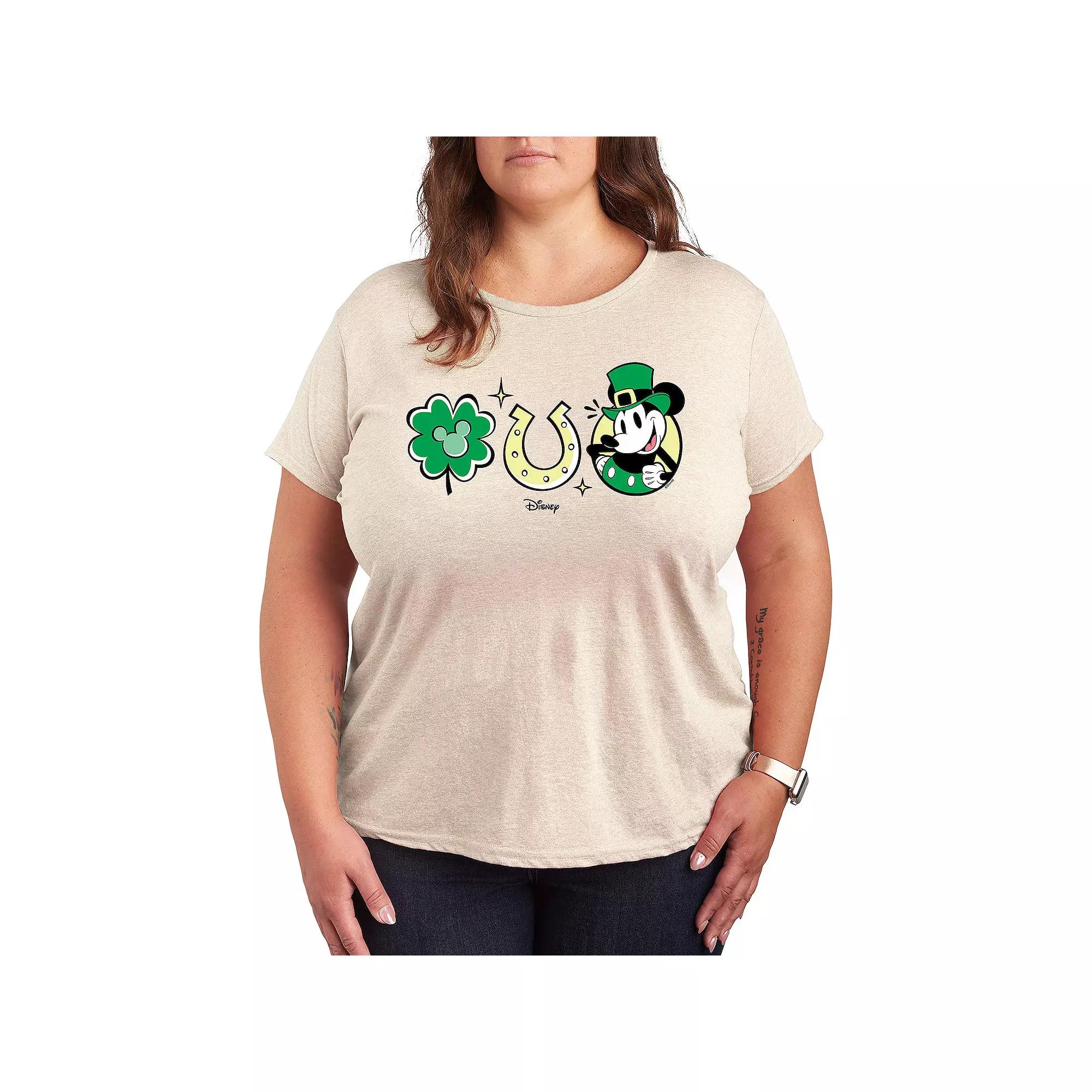 Disney's Mickey Mouse Plus St. Patrick's Day Icons Graphic Tee, Women's,  Product Image