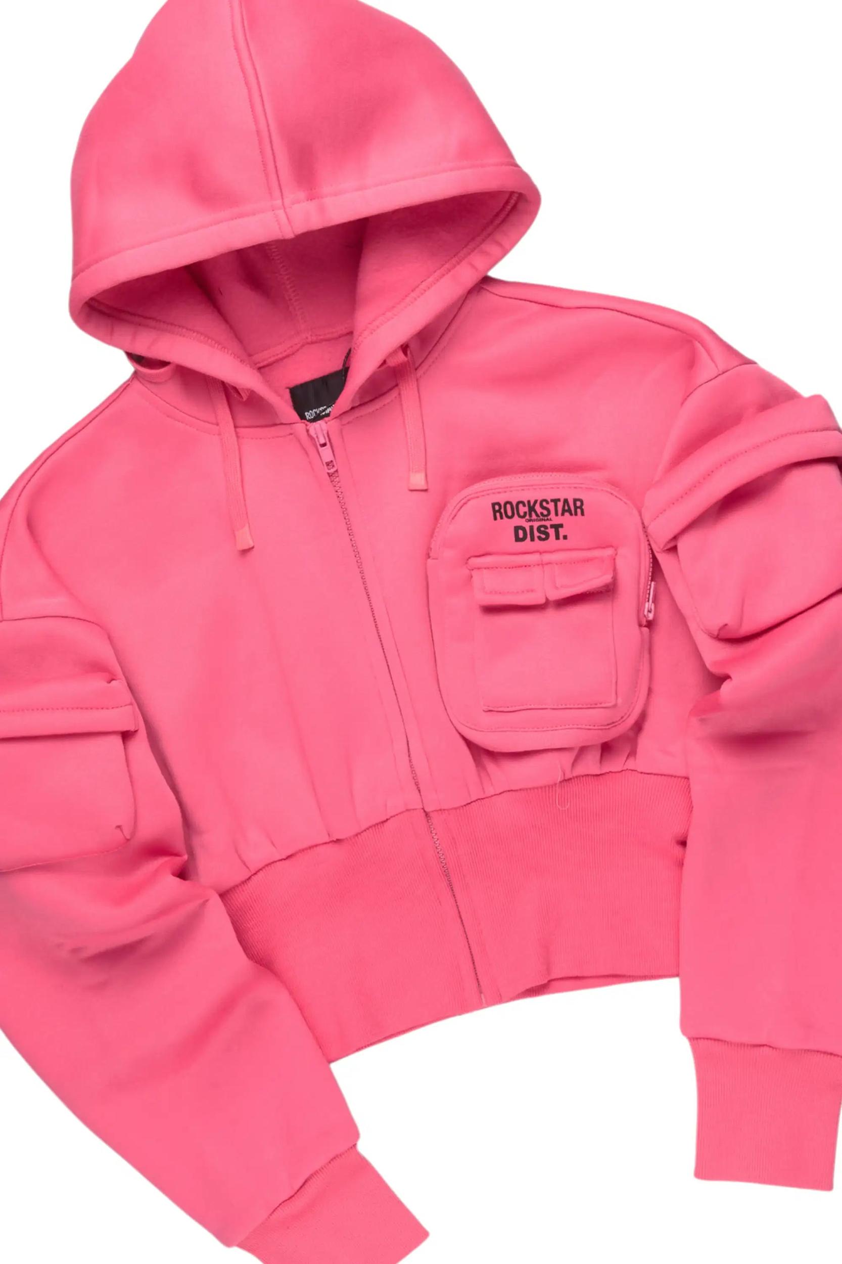 Reneikia Hot Pink Cargo Track Set Female Product Image