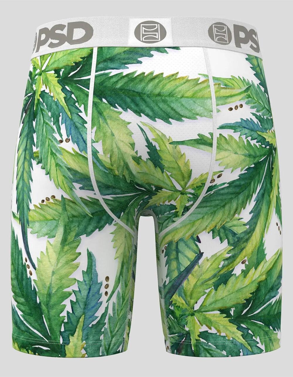 PSD Seeds & Stems Mens Boxer Briefs - GREEN/WHITE Product Image