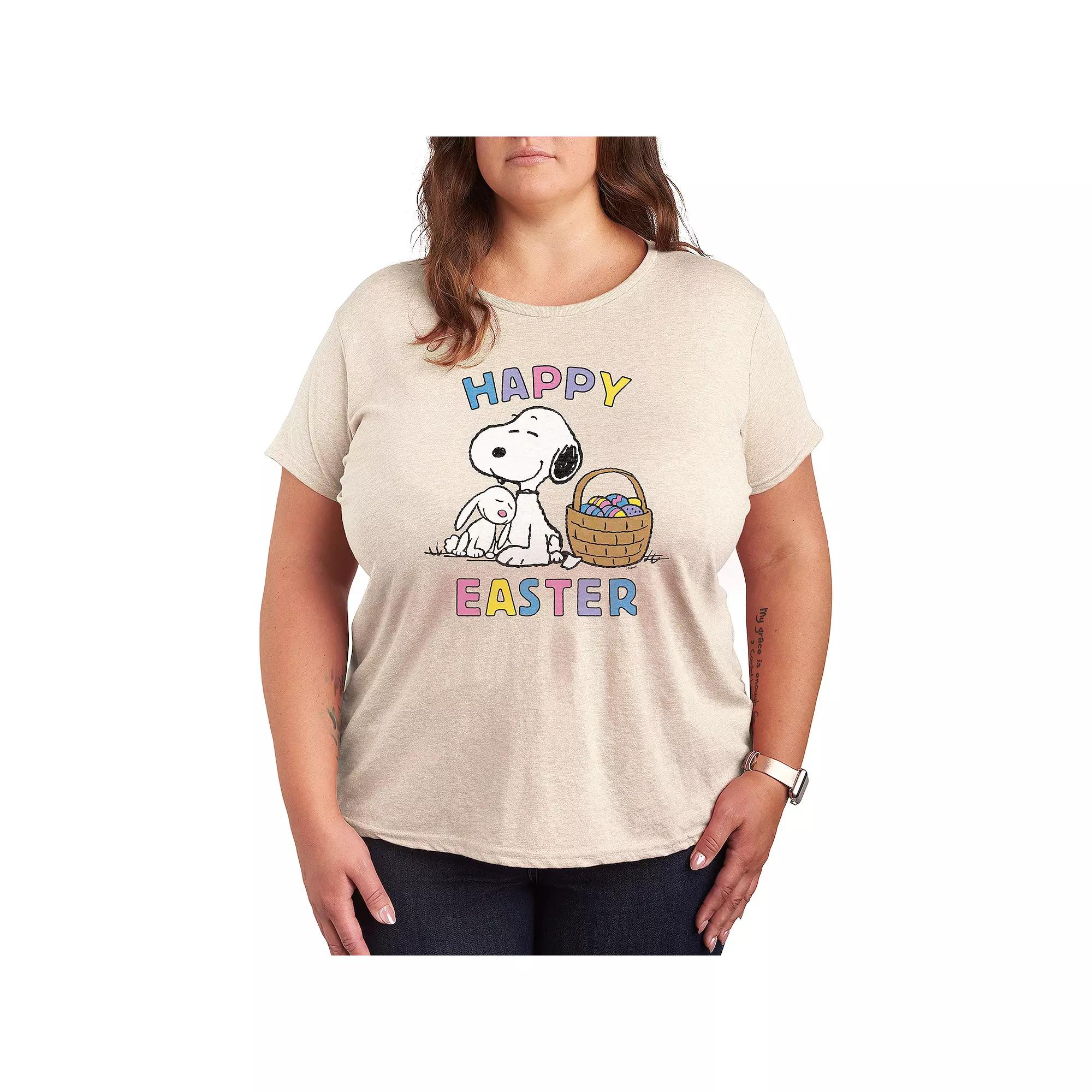 Plus Peanuts Snoopy And Bunny Graphic Tee, Women's,  Product Image
