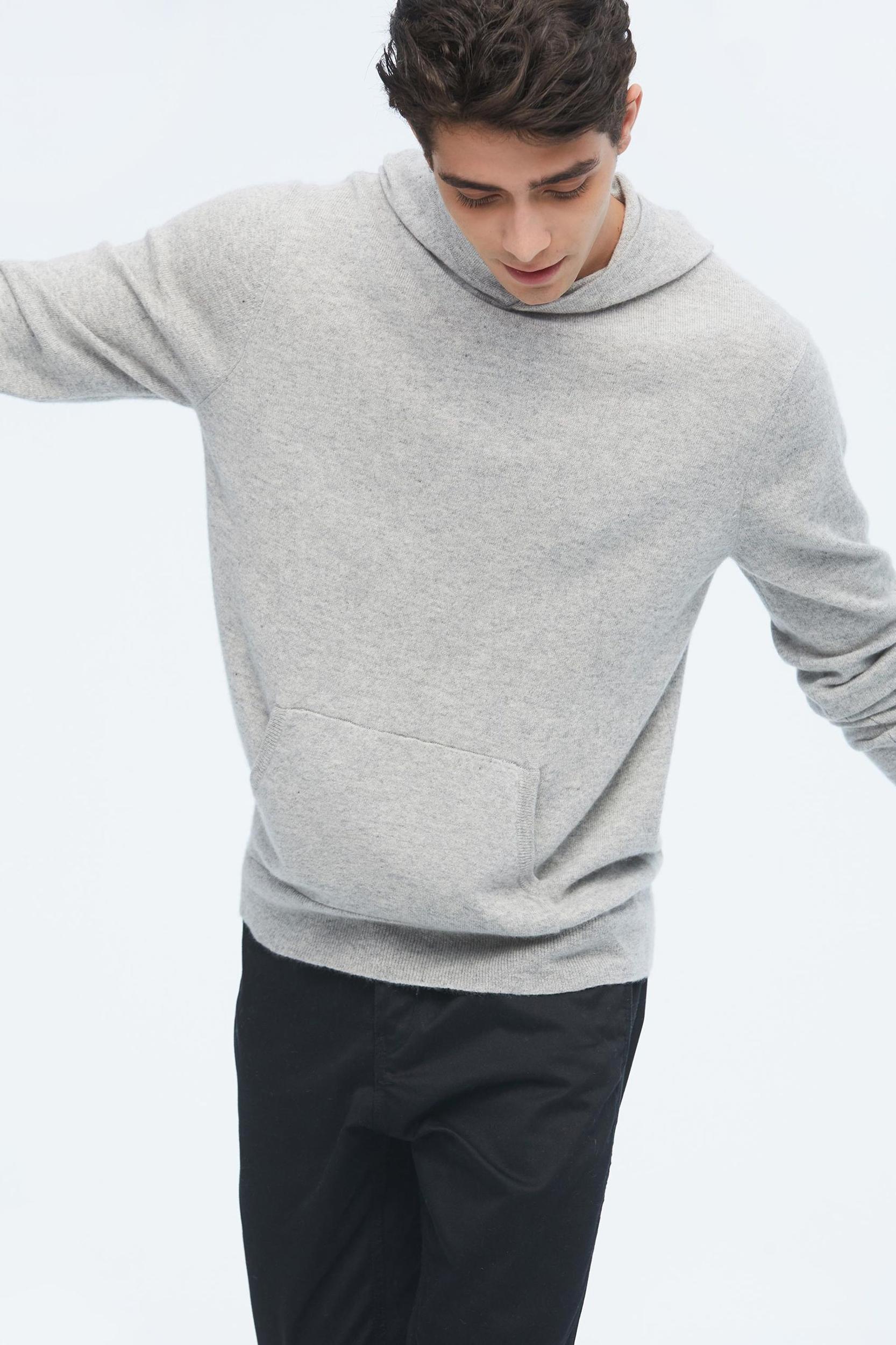 Cashmere Pullover Hoodie For Men Product Image