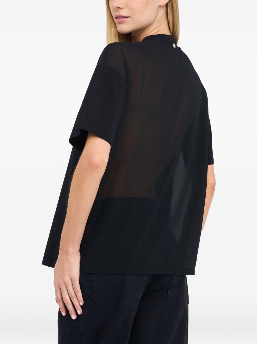 beaded-neckline T-shirt Product Image