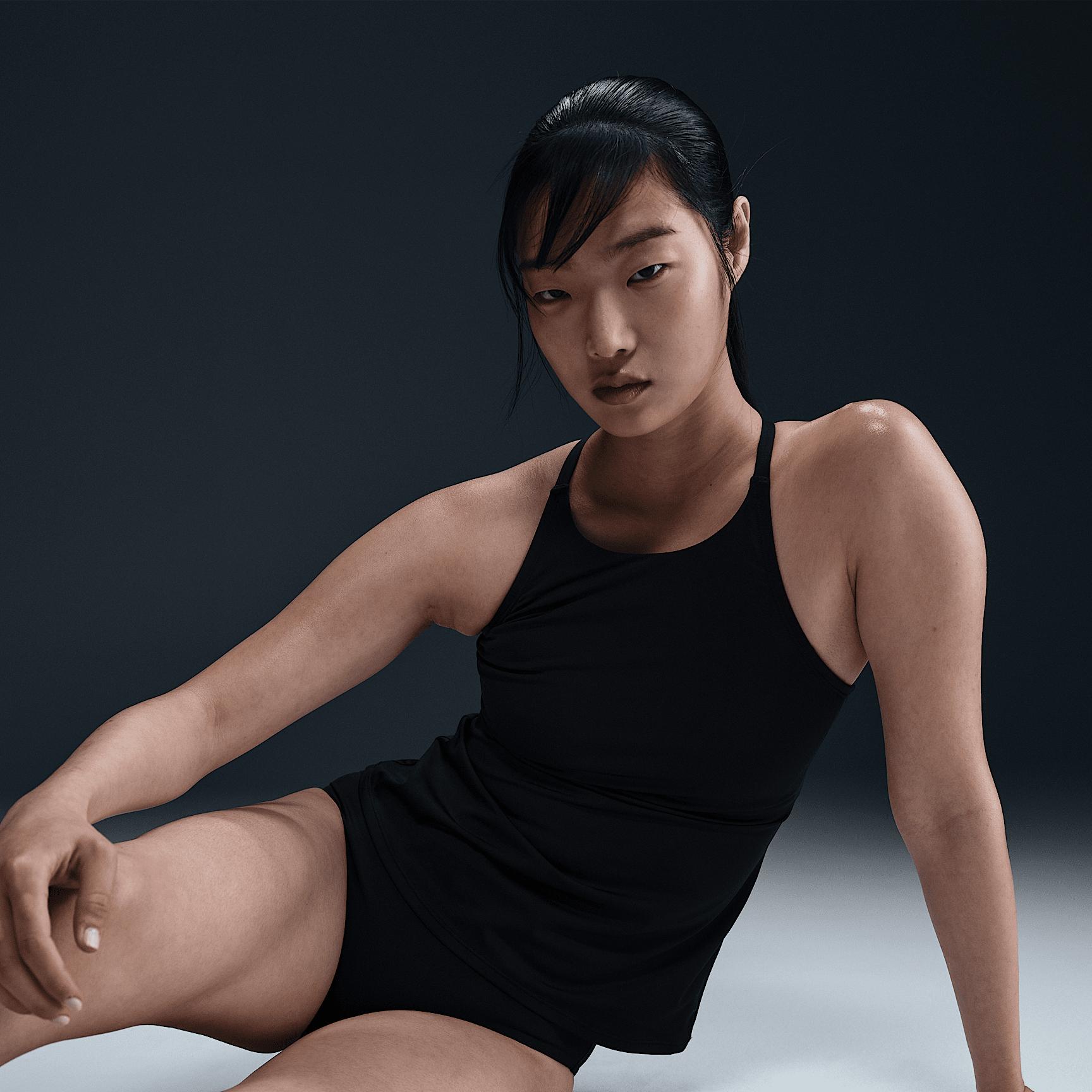 Nike Womens Swim Essential Lace-Up High-Neck Tank Topini | NESSE281-001 Product Image