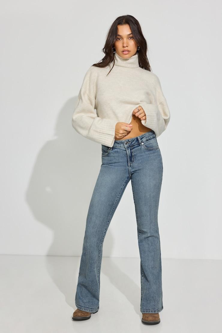 Spongy Cropped Turtleneck Product Image