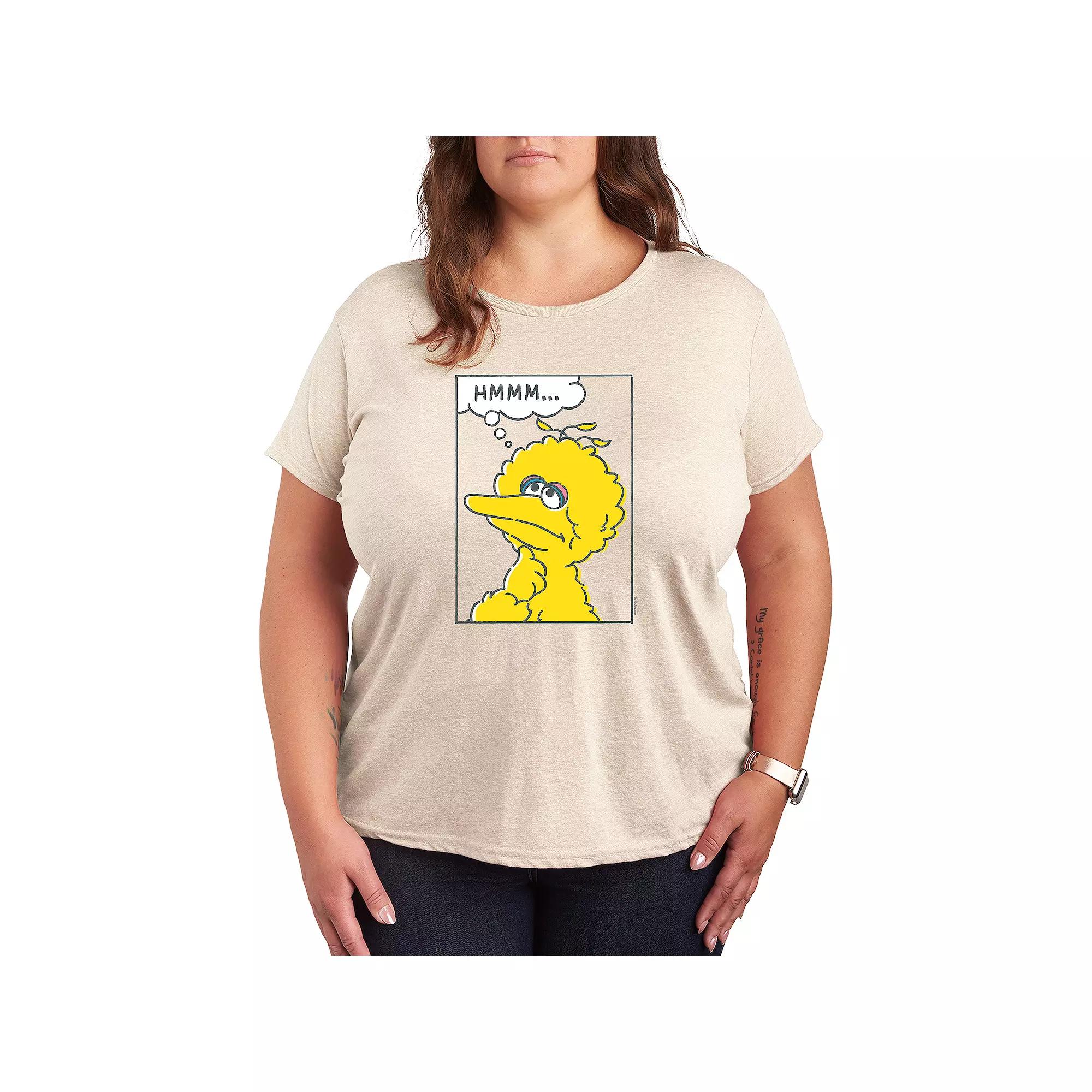 Plus Sesame Street Big Bird Hmmm Graphic Tee, Women's,  Product Image