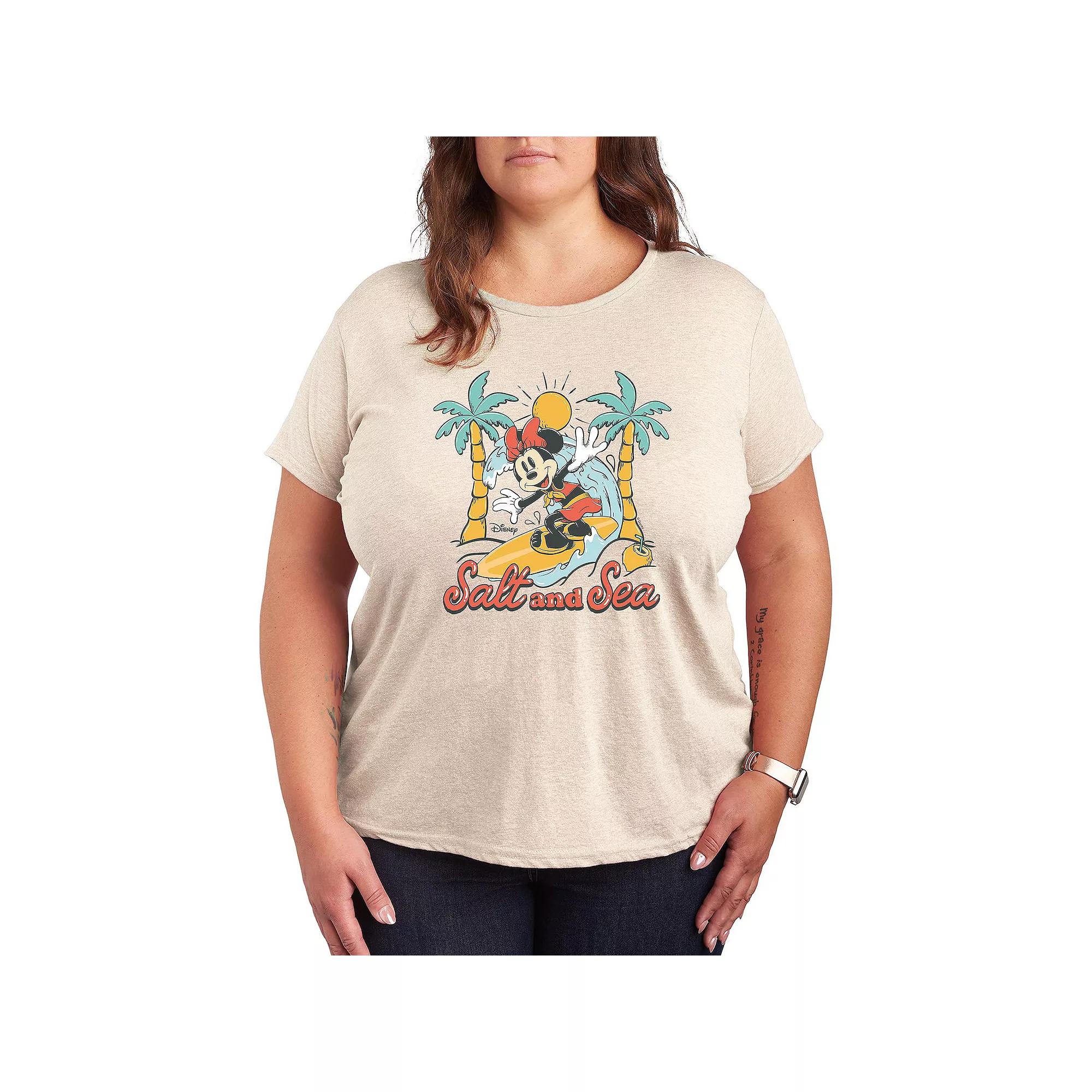 Disney's Minnie Mouse Plus Salt Sea Graphic Tee, Women's,  Product Image
