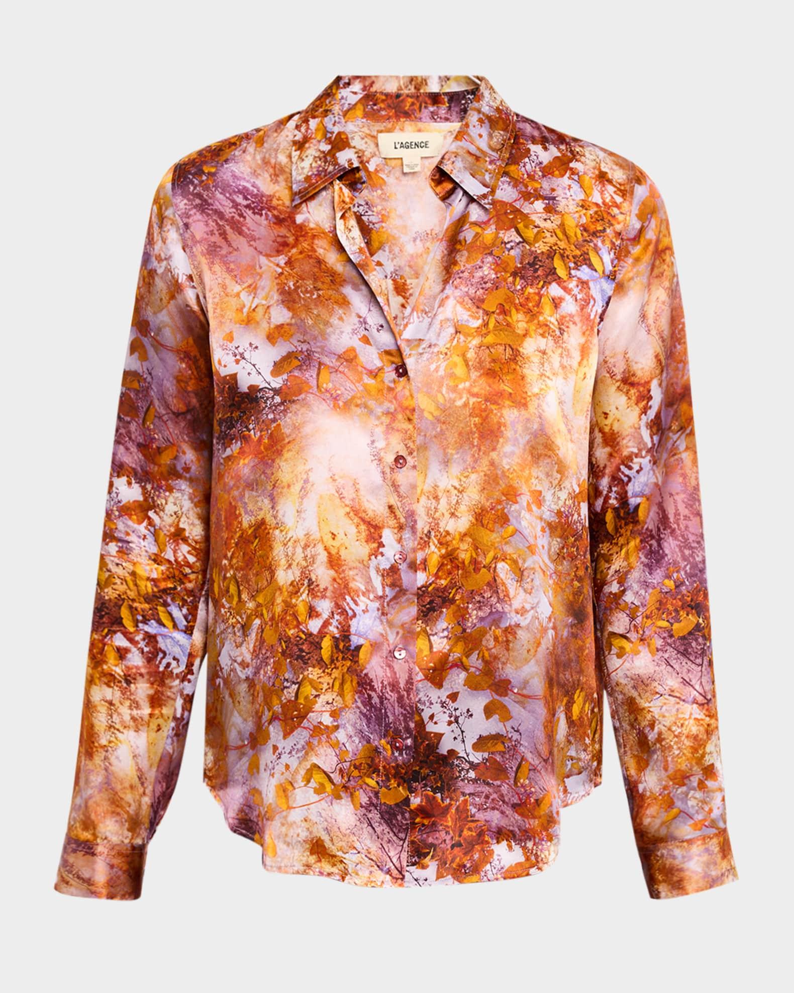 Tyler Silk Button-Front Blouse Product Image