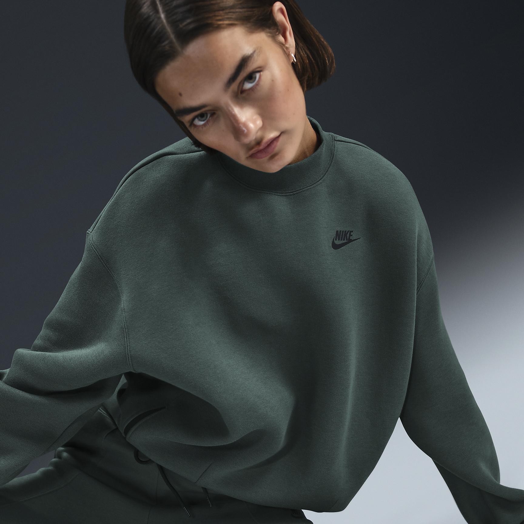 Womens Nike Sportswear Tech Fleece Oversized Crewneck Sweatshirt Product Image
