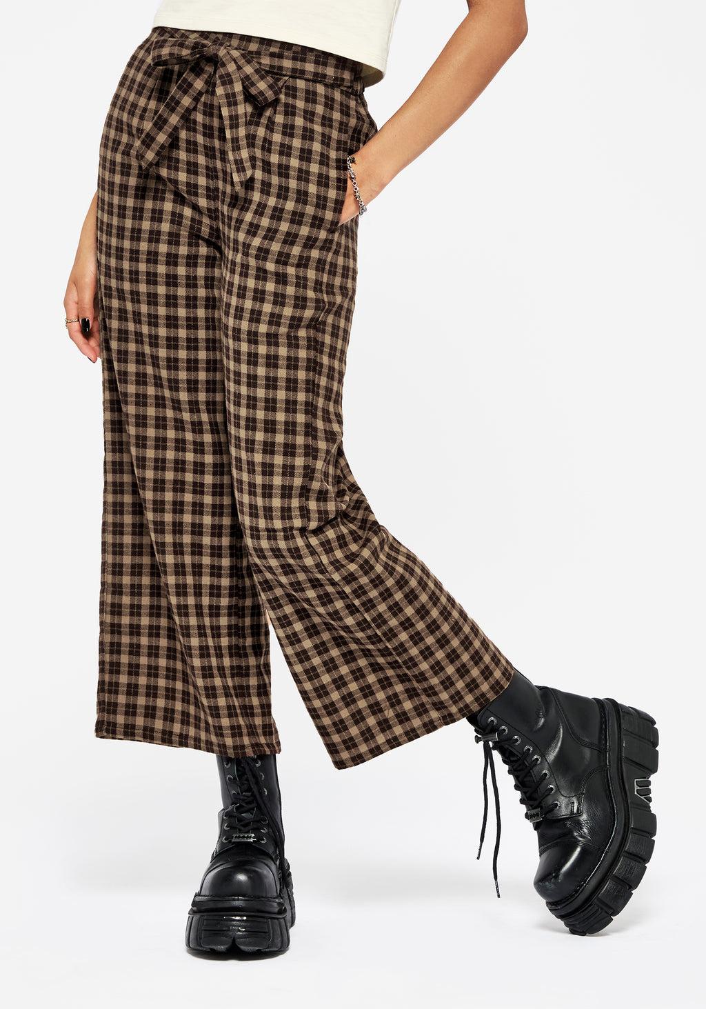 Terra Wide Leg Culotte Trouser - Brown Product Image