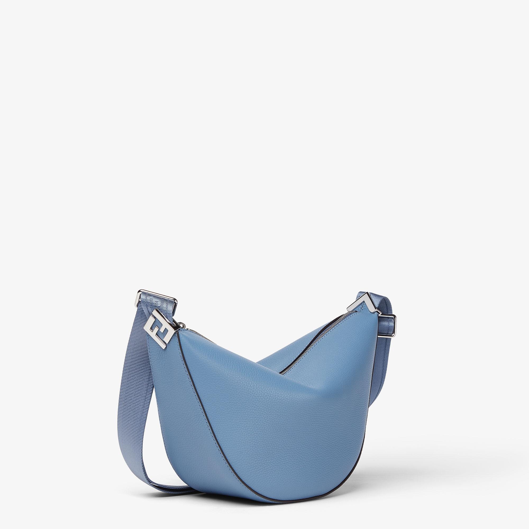 Fendi Roma Leather Fendi Melon SmallBlue leather bag Product Image