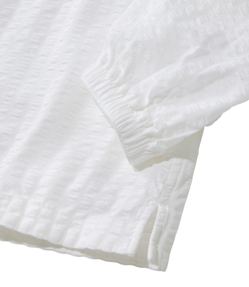 Women's Bean's Seacoast Seersucker Splitneck Shirt Product Image