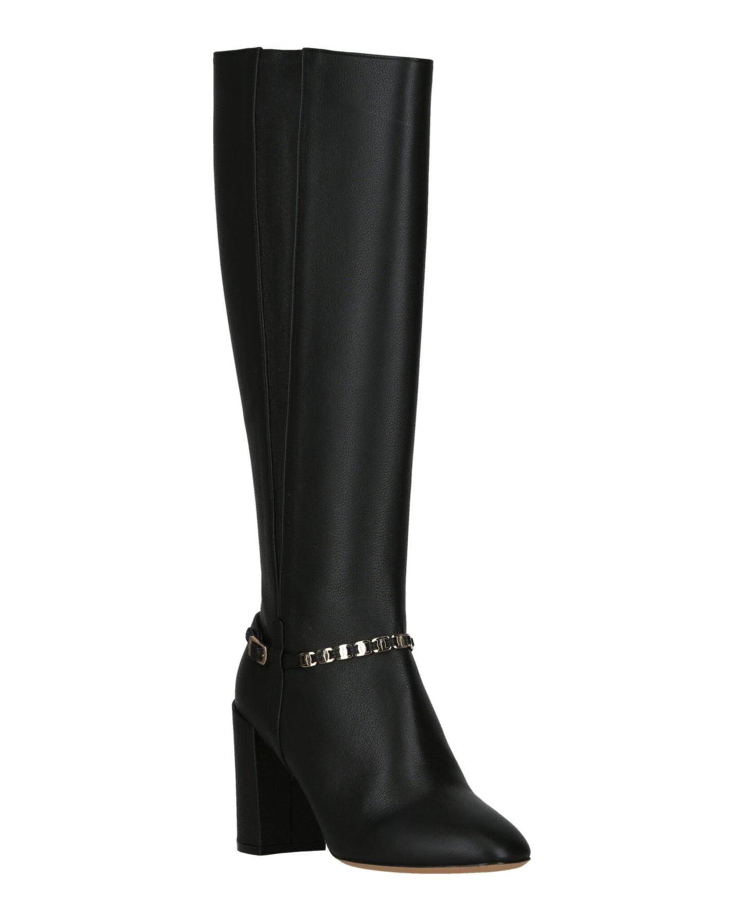 Ferragamo Triba Leather Knee-High Boots Female Product Image