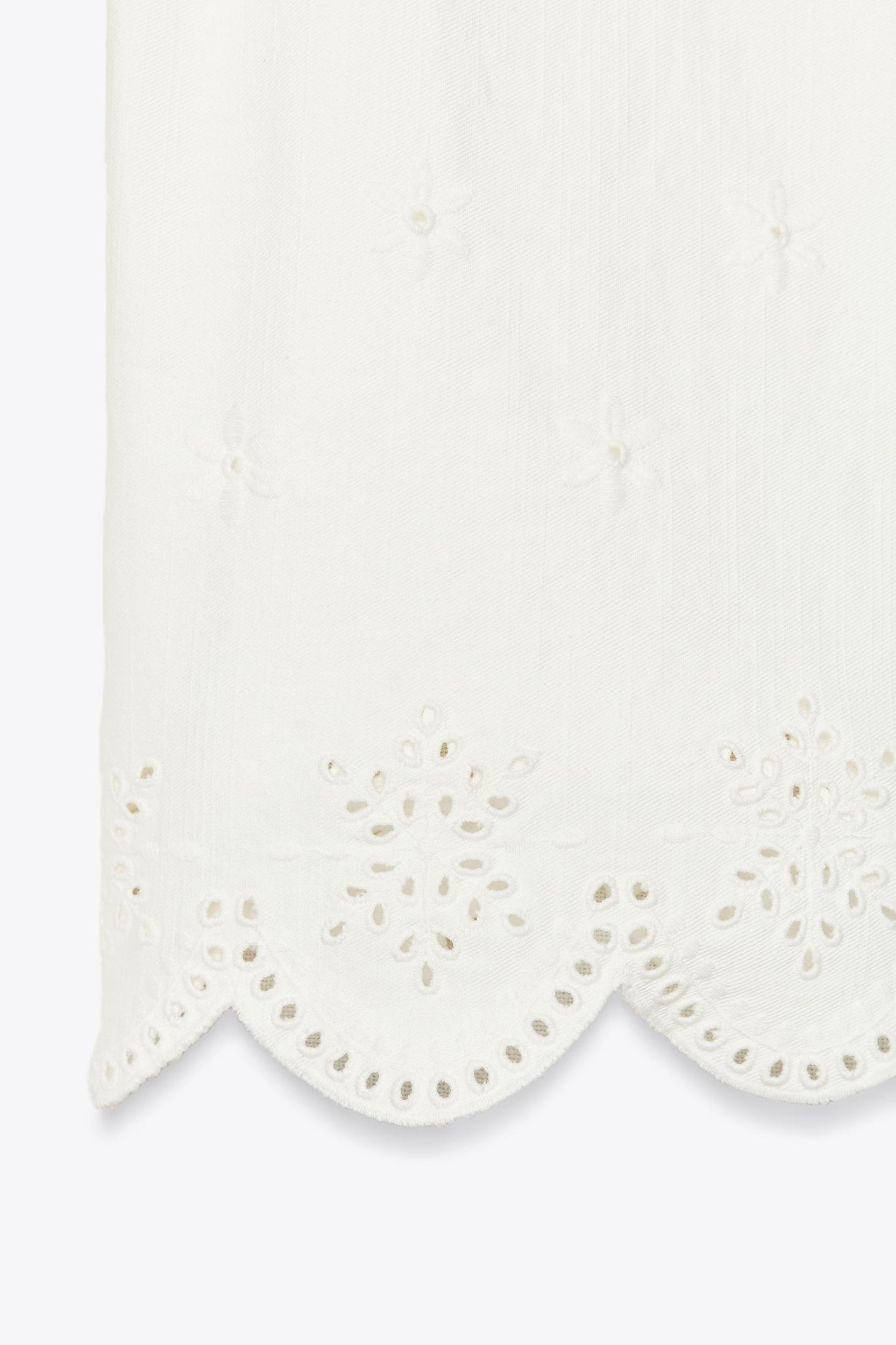 EYELET EMBROIDERED CULOTTES Product Image