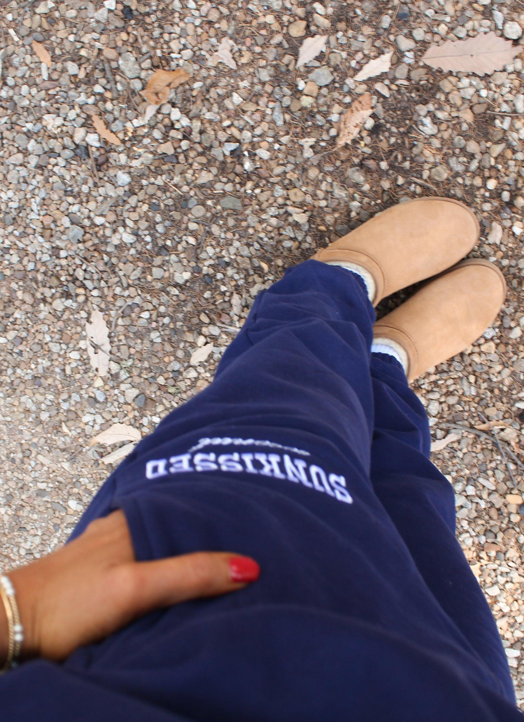 Navy Blue Yacht Club Jogger Sweatpants Product Image