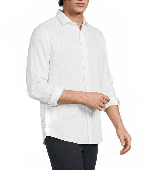 Murano Big & Tall Baird McNutt Linen Classic Fit Solid Long Sleeve Woven Shirt Product Image