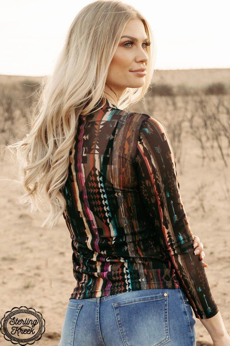 Aztec Warrior Mesh Top Product Image