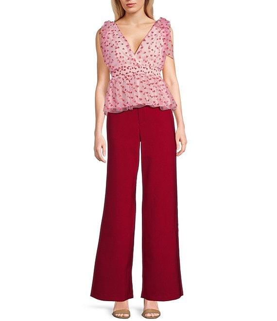 Evolutionary Heart Print Sleeveless V-Neck Top Product Image