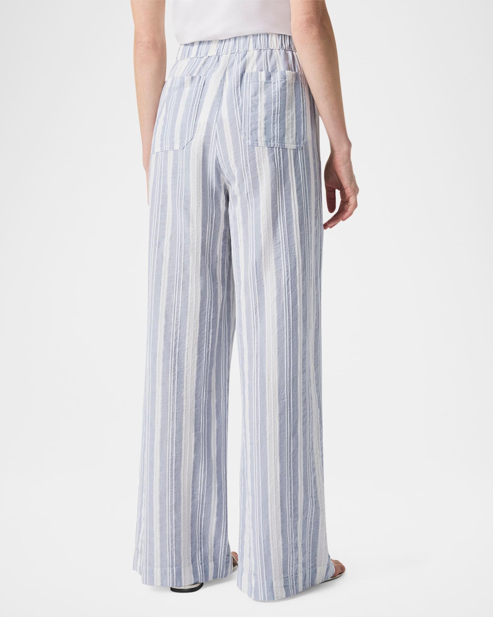 Raegan Striped Linen-Blend Pants Product Image