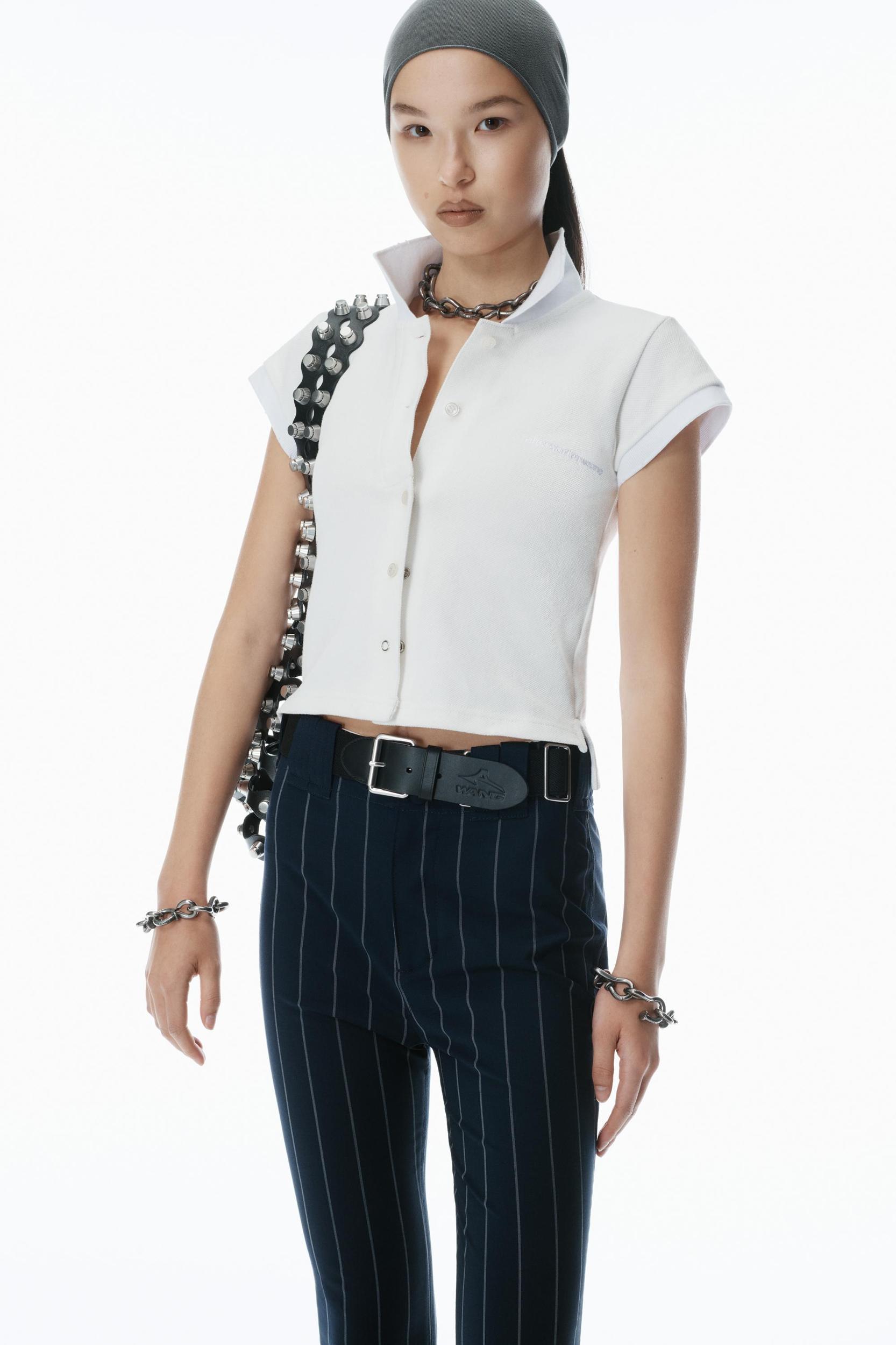 Baseball Pinstripe Capri Pants Product Image