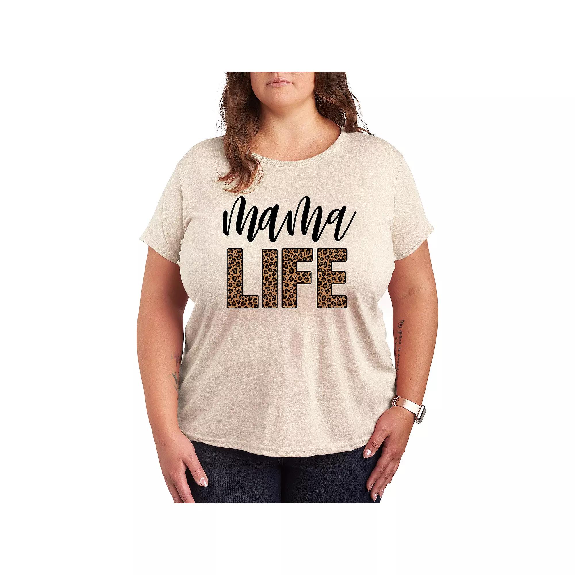 Plus Mama Life Leopard Graphic Tee, Women's,  Product Image