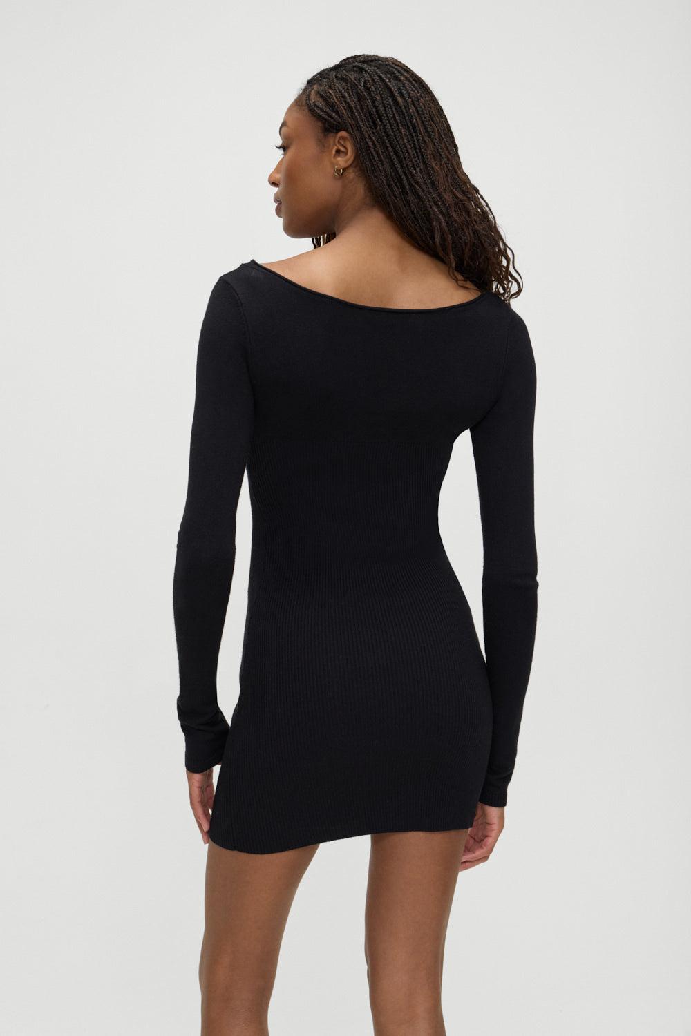 Luca Knit Mini Dress - Black Product Image