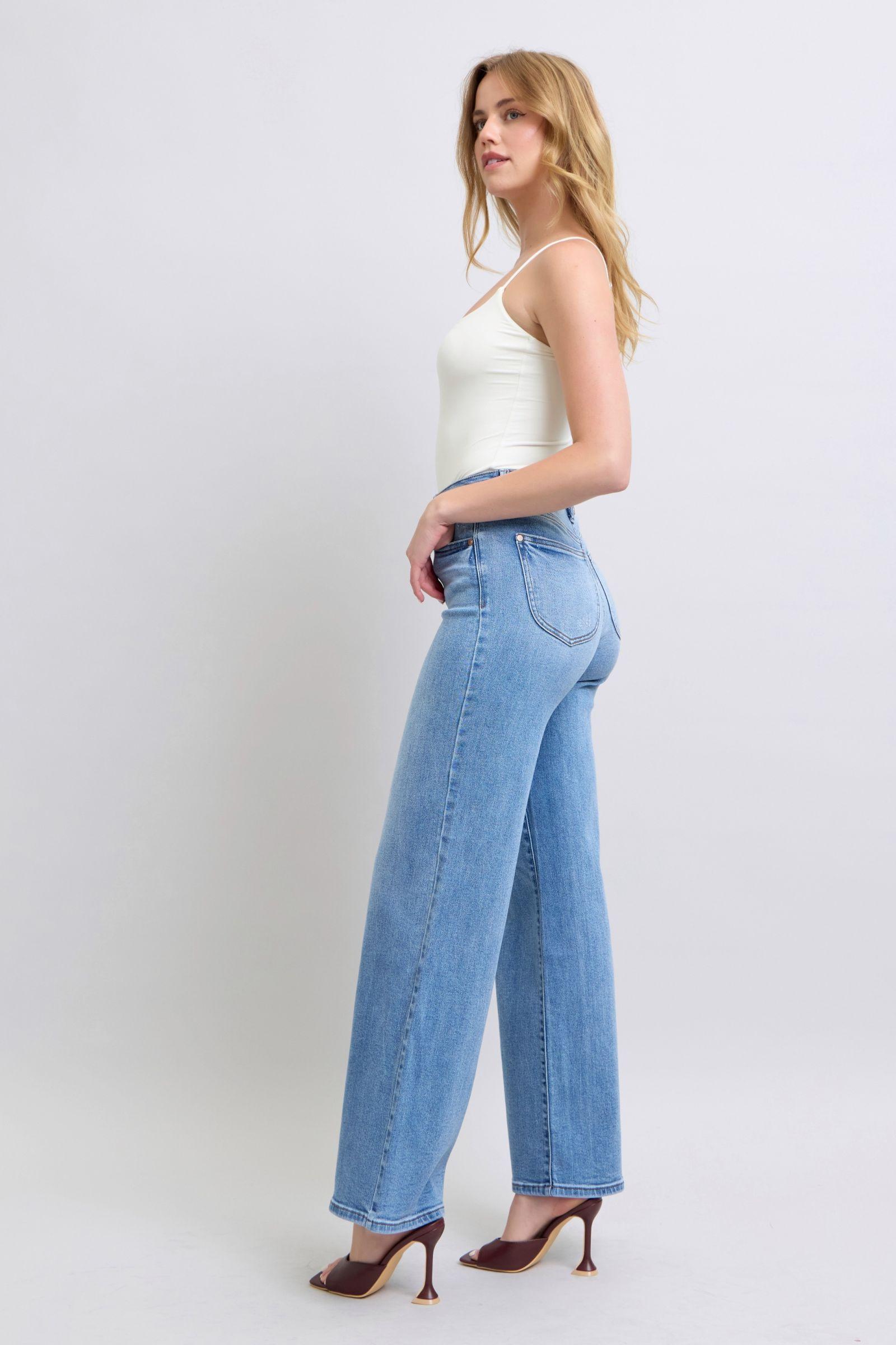 Angie Hi-Rise Wide Leg Judy Blue Jeans - ONLINE EXCLUSIVE! Product Image