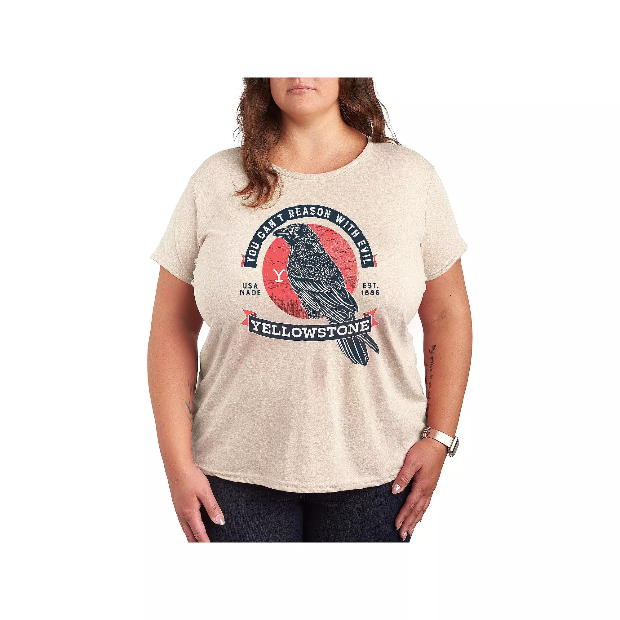 Plus Yellowstone Can't Reason Evil Graphic Tee, Women's,  Product Image