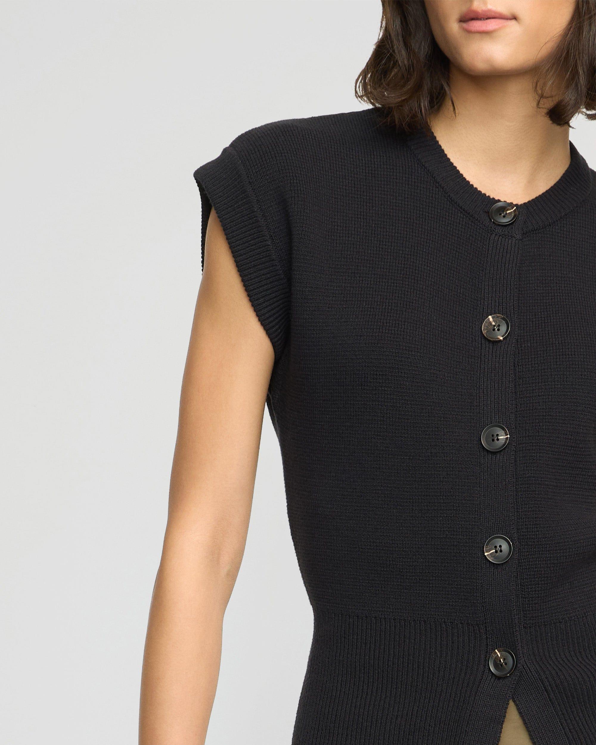 Solea Button Knit Vest Product Image