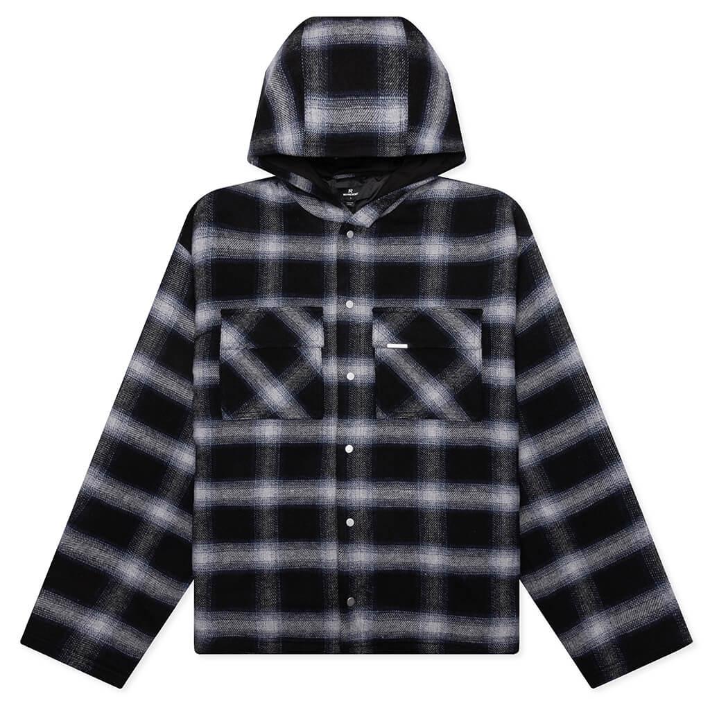 Hooded Over Shirt - Midnight Navy Male Product Image