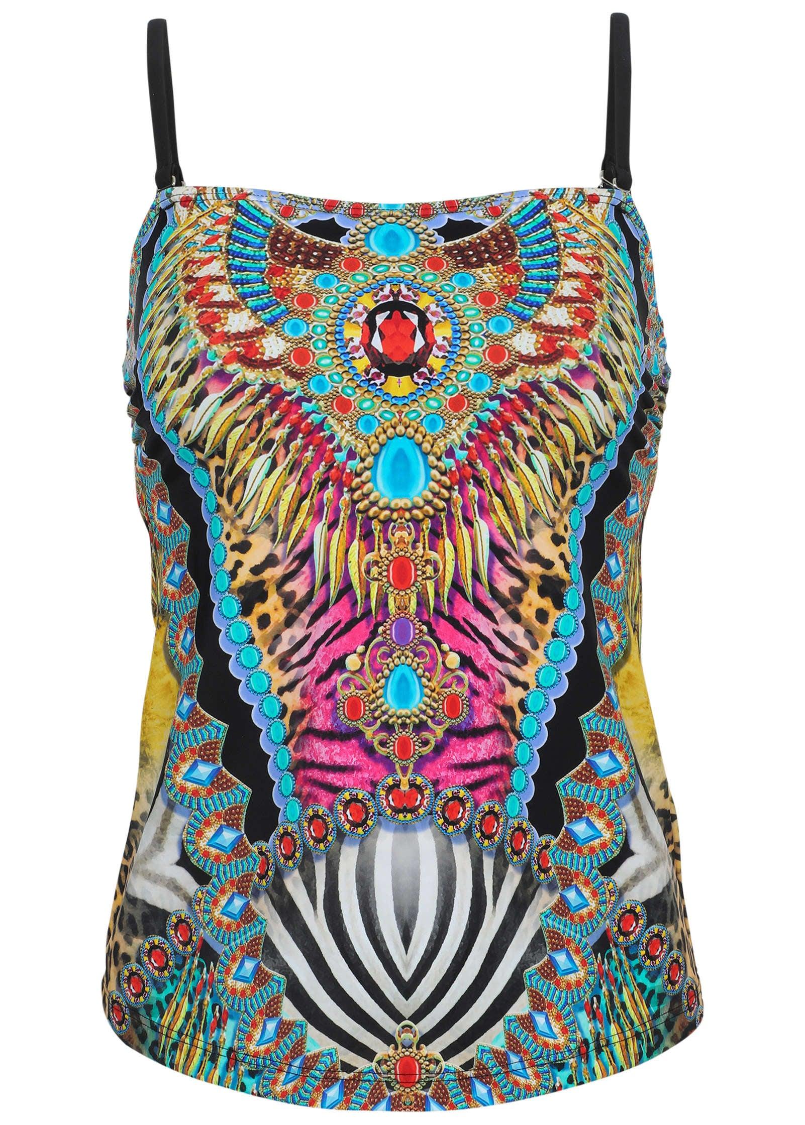 San Juan Bandeau Tankini - Mirrored Jungle Product Image